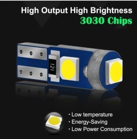 10Pcs T5 Led Bulb W3W W1.2W Led Canbus Car Interior Lights Dashboard Warming Indicator Wedge Auto Instrument Lamp 12V C-551