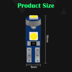 10Pcs T5 Led Bulb W3W W1.2W Led Canbus Car Interior Lights Dashboard Warming Indicator Wedge Auto Instrument Lamp 12V C-551