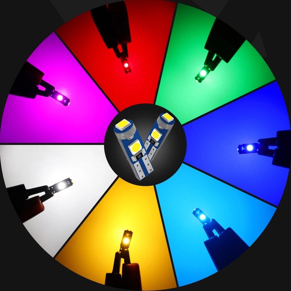 10Pcs T5 Led Bulb W3W W1.2W Led Canbus Car Interior Lights Dashboard Warming Indicator Wedge Auto Instrument Lamp 12V C-551