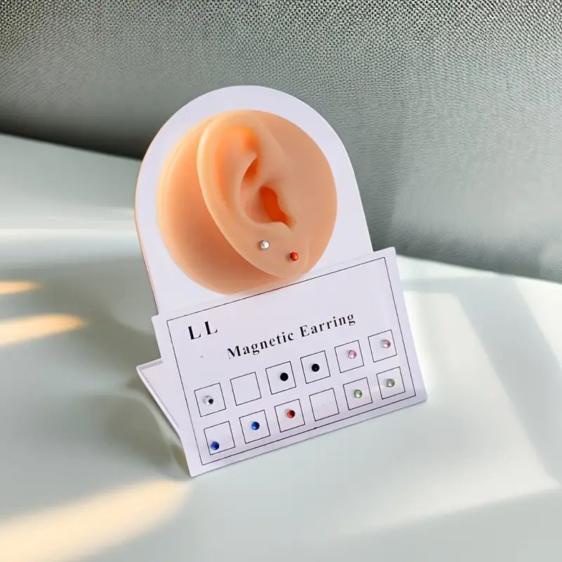 12PCS magnetic earrings nose rings fake unperforated earrings Christmas Halloween gifts Thanksgiving Christmas gifts A-1921