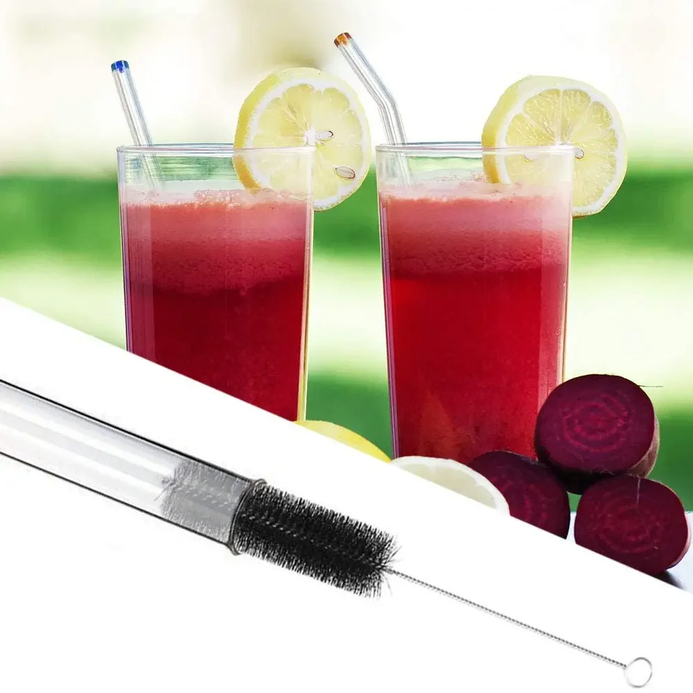 10Pcs Set Stainless Soft Hair Suction Glass Tube Cleaner Brushes Nylon Bottle Fish Tank Pipe Brush Household  cleaning tools E-1298