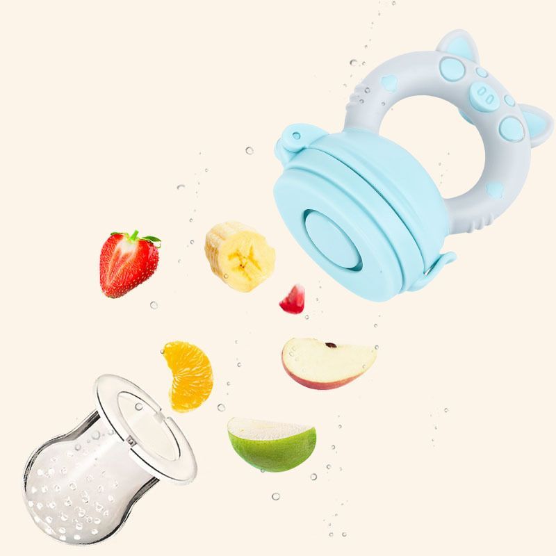 Silicone Baby Pacifier Feeder Cartoon Animal Infant Nipple Holder Newborn Fruit pacifier  Silicona  nipple bit