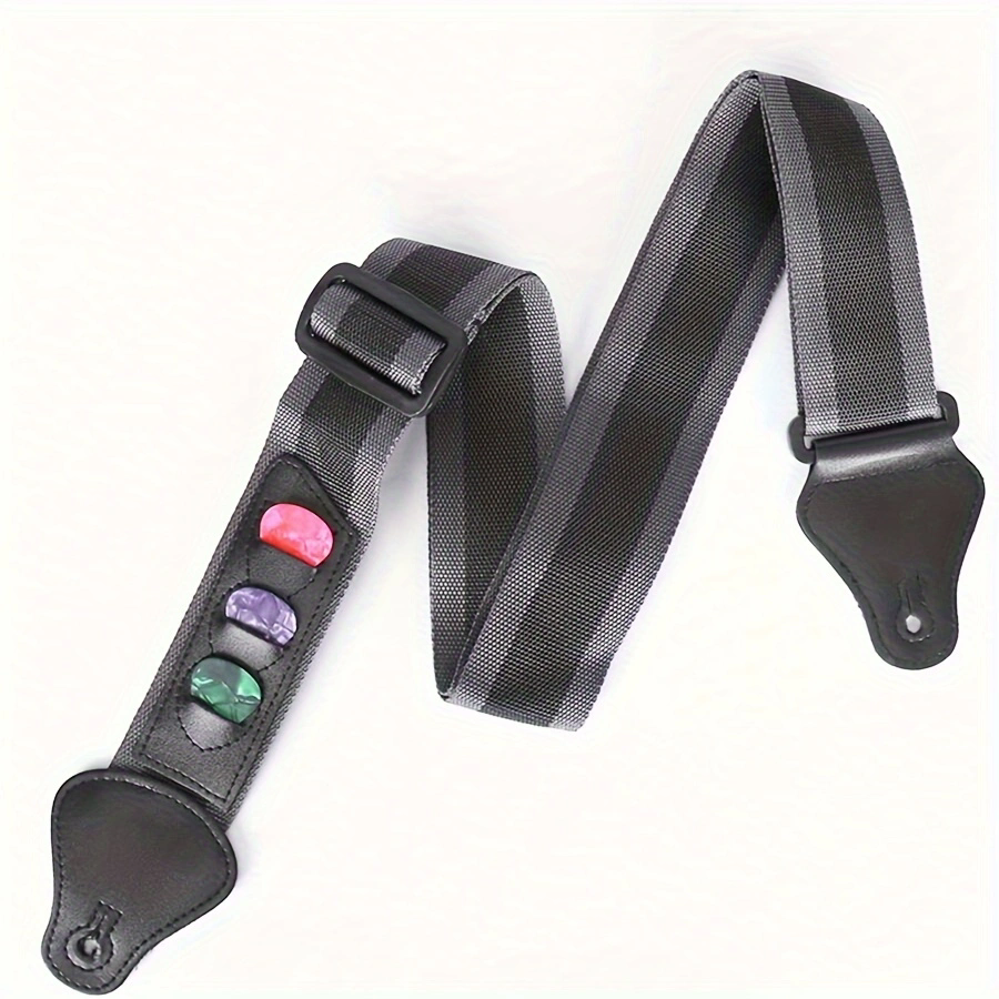 Adjustable Electric Guitar Strap With  Holders Pu Leather Ends Acoustic Guitar Bass Strap Belt Accessories E-965