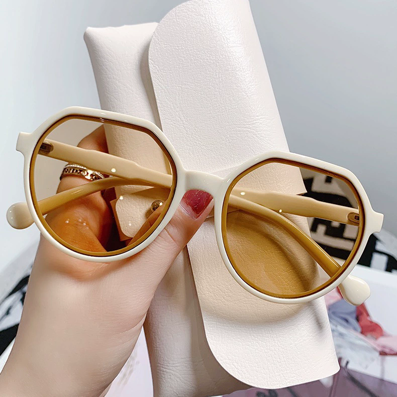Ladies Sunglasses Retro Sunglasses Ladies Sunglasses Small Frame Retro Ins Brown FZ-455