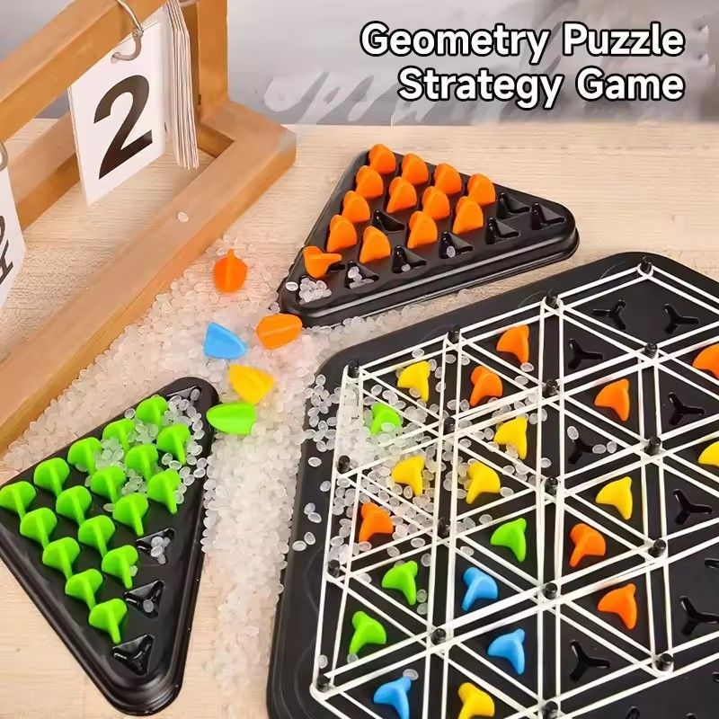 Triangle Chess Duel Board Game Family Interaction Exercise Thinking Logic Ability Toy Multiplayer Desktop Delight Fight Toy Gift