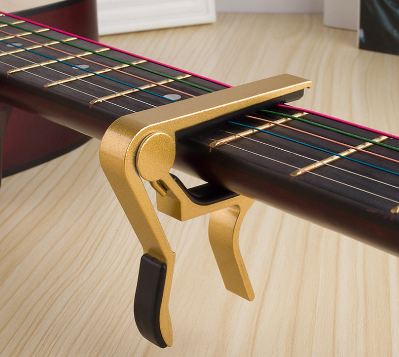 High Quality Aluminium Alloy Metal Guitar Capo Quick Change Clamp Key Acoustic Classic Guitar Capo Tone Adjusting Guitar Parts E-379