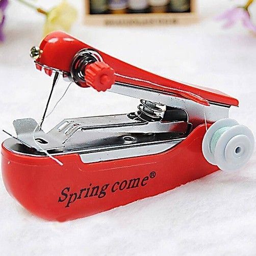1pc Hand Sewing Machine For Home, Portable, For Outdoor Travel, Fabrics, DIY Sewing Tool, Mini Stitching Sewing Machine Manual