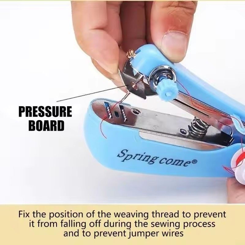 1pc Hand Sewing Machine For Home, Portable, For Outdoor Travel, Fabrics, DIY Sewing Tool, Mini Stitching Sewing Machine Manual