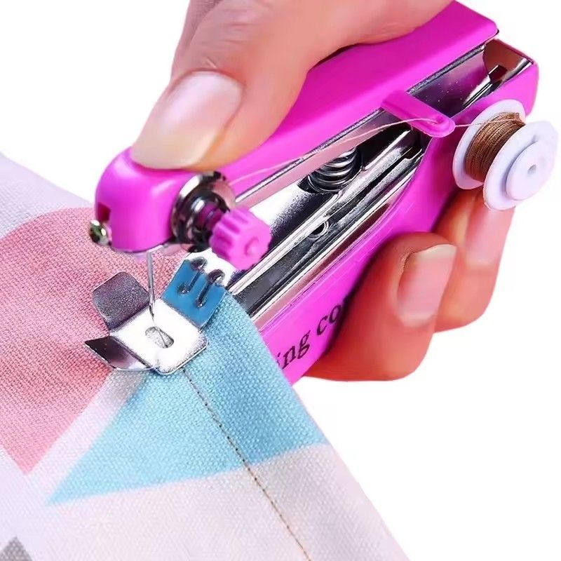 1pc Hand Sewing Machine For Home, Portable, For Outdoor Travel, Fabrics, DIY Sewing Tool, Mini Stitching Sewing Machine Manual