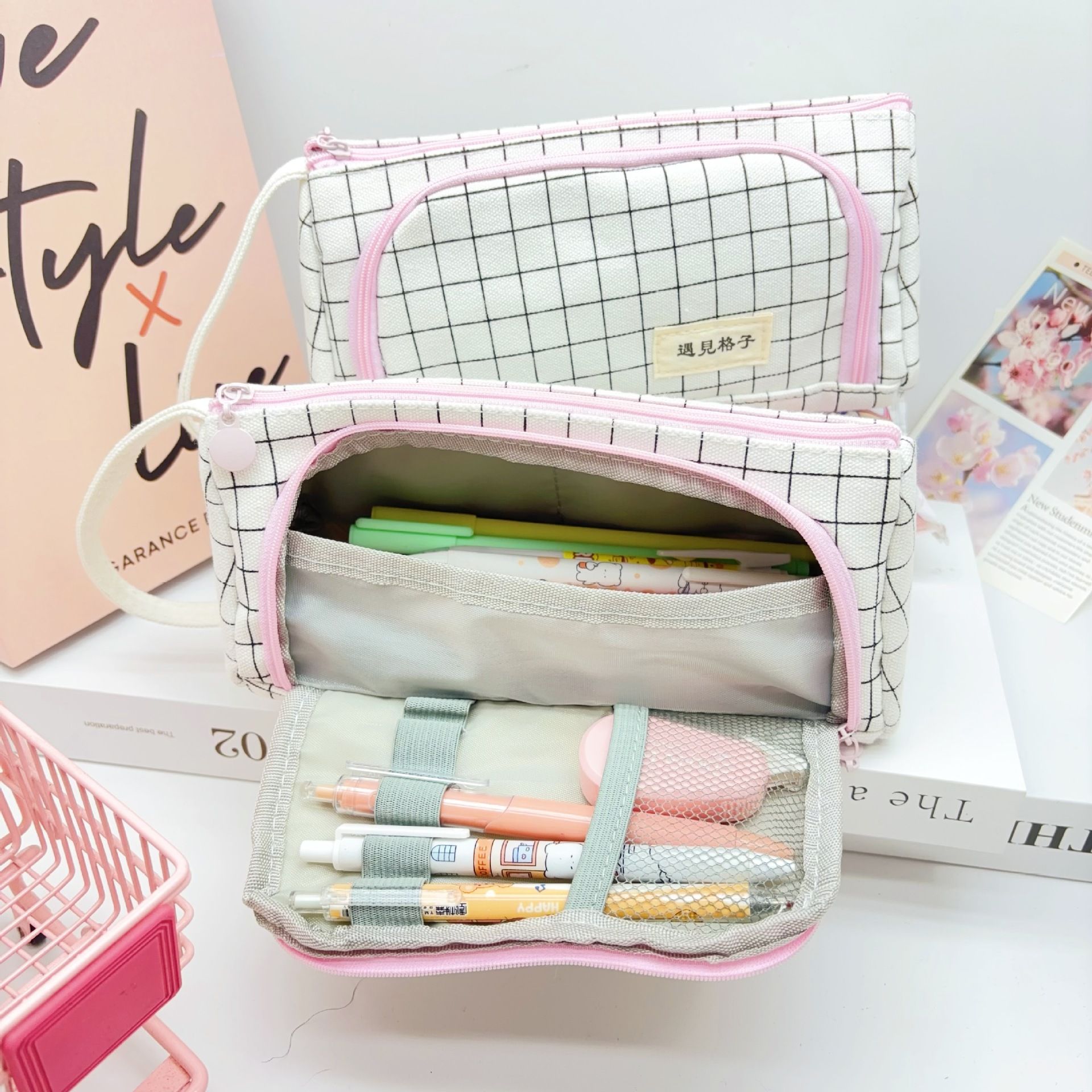 Large Capacity Pencil Case Kawaii Multifunction Pen Case Pencil Cases Bag School Office Pencil Pouch Student Stationery Supplies