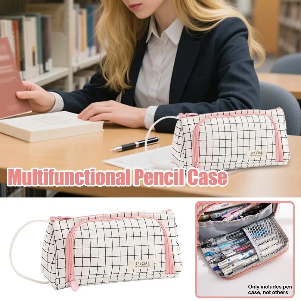 Large Capacity Pencil Case Kawaii Multifunction Pen Case Pencil Cases Bag School Office Pencil Pouch Student Stationery Supplies