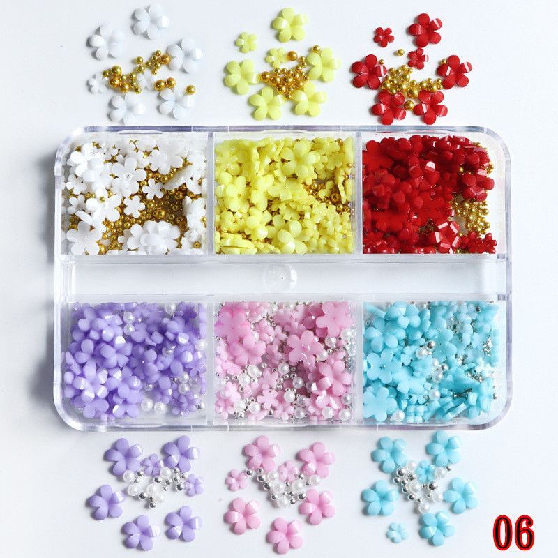 3D Flower Petal Nail Art Decoration Beads Mixed Size Rhinestones Gems DIY Charms Nail Design 7 Styles B2-794 view 10