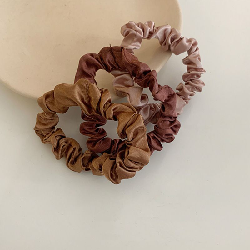 6Pcs/Set Woman Fashion Simple Scrunchies Satin Hair Ties Girls Ponytail Holders Rubber Band Elastic Hairband Hair Accessories & A-1241