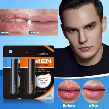 1PC SADOER Men's Lip Balm Moisturizing Anti Cracking Repair Nourishing Hydrating Lipstick Men Lips Skin Care ProductsB2-1056