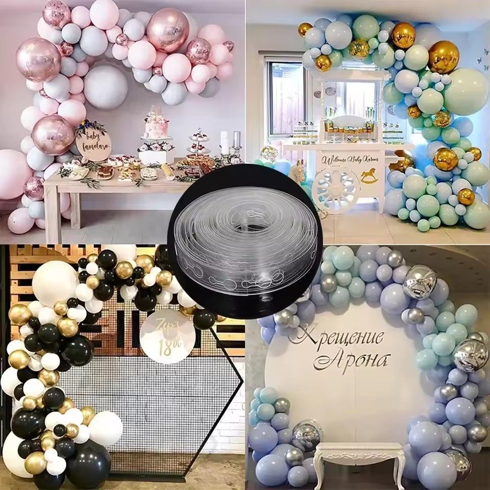 1PC  5M Balloon Chain Strip Arch Kit Balloon Garland Tapes Balloons Decorating Strip For Christmas Wedding Birthday Party Decor C-723