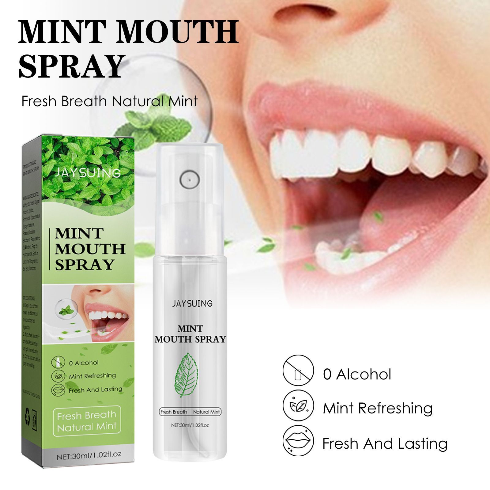 Breath Freshener Mint Mouth Spray Remove Smoke Smell Bad Breath Fresh Breath Portable Mouth Freshener Oral Spray B2-924