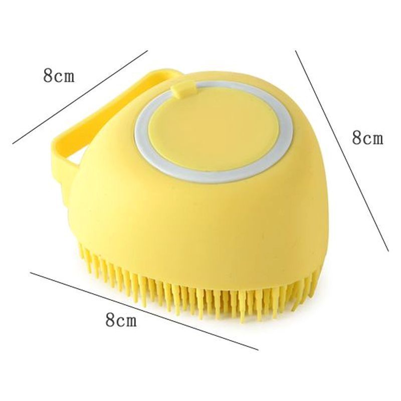 Bathroom Dog Bath Brush Massage Gloves Soft Safety Silicone Comb with Shampoo Box Pet Accessories for Cats Shower Tool &E-914