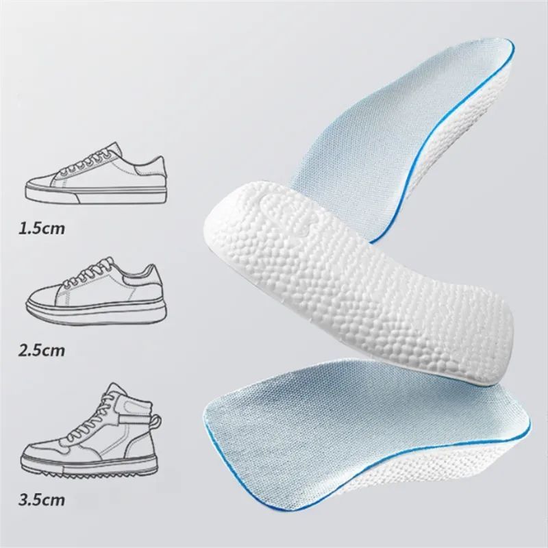 Height Increase Insoles Men Women Shoes Flat Feet Arch Support Orthopedic Insoles Sneakers Heel Lift Memory Foam Soft Shoe Pads C-204