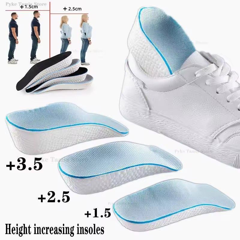 Height Increase Insoles Men Women Shoes Flat Feet Arch Support Orthopedic Insoles Sneakers Heel Lift Memory Foam Soft Shoe Pads C-204