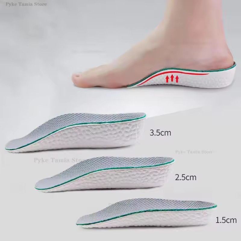 Height Increase Insoles Men Women Shoes Flat Feet Arch Support Orthopedic Insoles Sneakers Heel Lift Memory Foam Soft Shoe Pads C-204