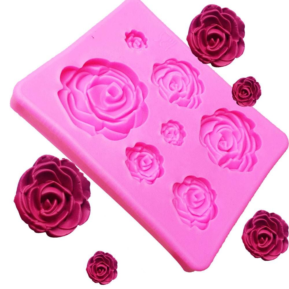 3D Silicone Mold Rose Shape Mould For Soap,Candy,Chocolate,Ice,Flowers Cake decorating tools  O-1