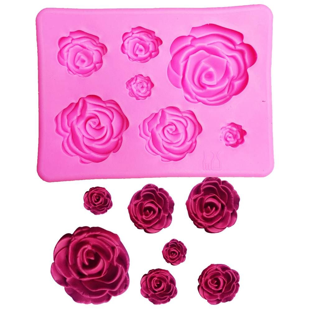3D Silicone Mold Rose Shape Mould For Soap,Candy,Chocolate,Ice,Flowers Cake decorating tools  O-1