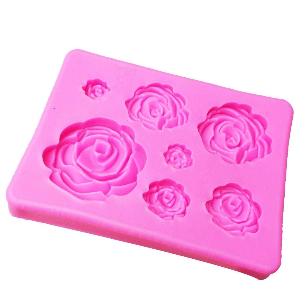 3D Silicone Mold Rose Shape Mould For Soap,Candy,Chocolate,Ice,Flowers Cake decorating tools  O-1
