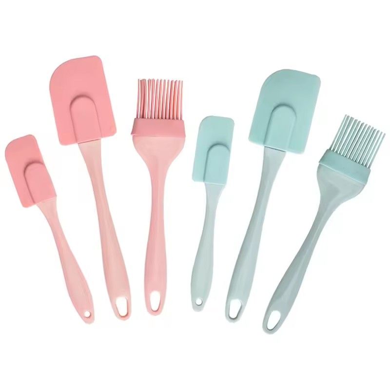3 Non-stick Silicone Butter Spatulas Bread Cake Butter Spatula Stirring Oil Brush PP Handle Cake Spatula Kitchen Baking Tools E-676