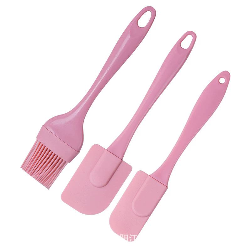 3 Non-stick Silicone Butter Spatulas Bread Cake Butter Spatula Stirring Oil Brush PP Handle Cake Spatula Kitchen Baking Tools E-676