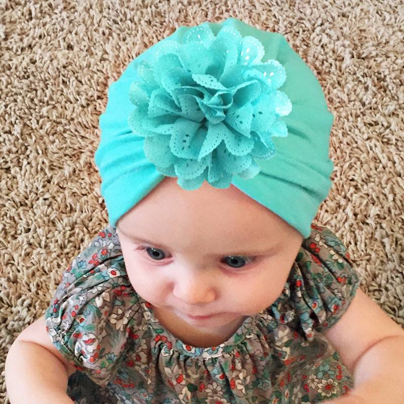 Newborn Baby Girls Infant Toddler Flower Hat Cotton Soft Hat Cap M-2