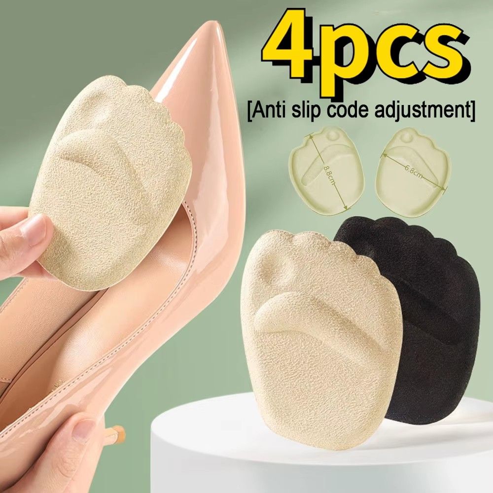 2 pairs Women High Heel Forefoot Pad for Massaging Toe Pad Shoes Insert Half Insoles Plantar Fasciitis Pain Relief Comfortable Foot Care B2-75-2