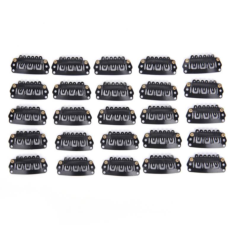 40Pcs/Set Shape Wig Clips For Hair Extension Cap Wig Fix Toupee Hairpiece Clips Hair Snap Clips Accessory Tools  A-191