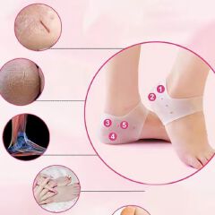 2PCS Heel Cushion Gel Heel Protector for Plantar Fasciitis Achilles Tendonitis Bone Spur Aching Feet Relieve Pain Pedicure Tools E-1175