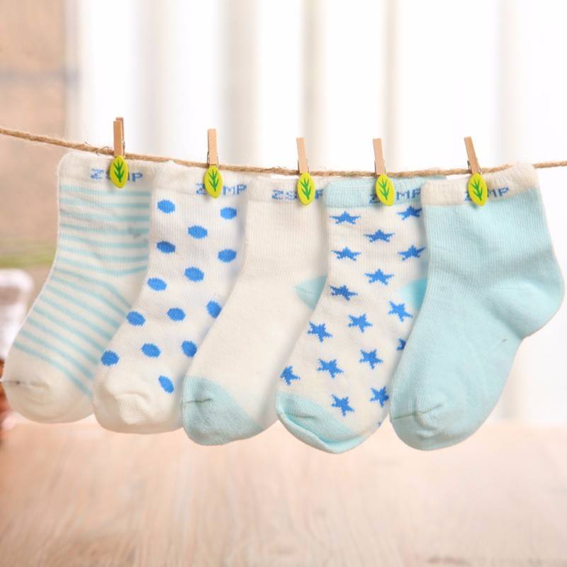 ( 10pieces/lot=5 pair ) cotton baby socks set spring/autumn winter New infant toddler floor No bone for 0-24M F3--30
