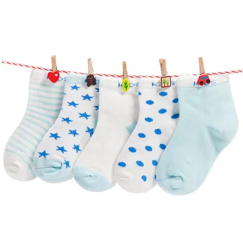 ( 10pieces/lot=5 pair ) cotton baby socks set spring/autumn winter New infant toddler floor No bone for 0-24M F3--30
