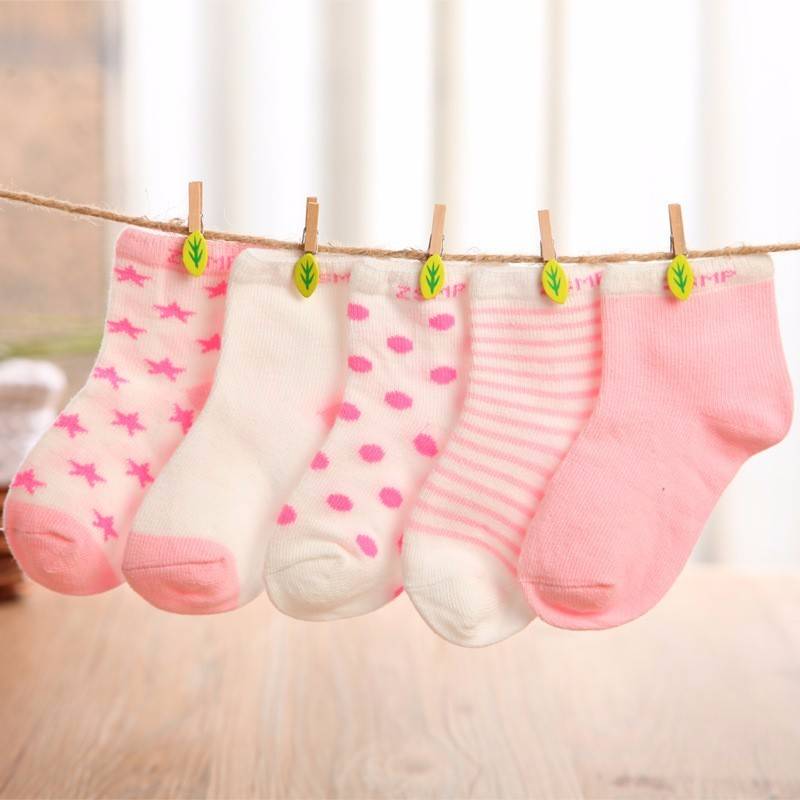 ( 10pieces/lot=5 pair ) cotton baby socks set spring/autumn winter New infant toddler floor No bone for 0-24M F3--30