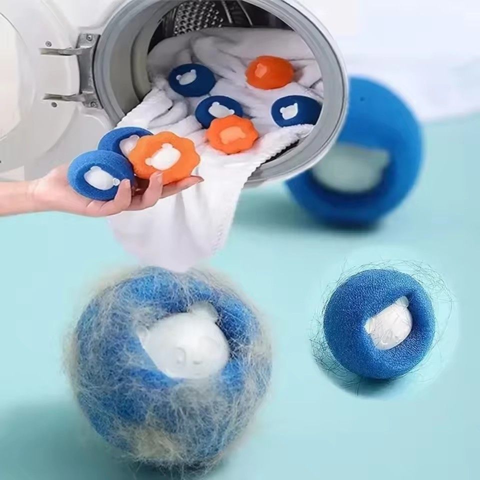 12Pcs   Laundry Balls Pet Hair Remover Reusable Washing Machine Lint Catcher Clothes Fluff Fur Cleaner Home Cleaning Tools
