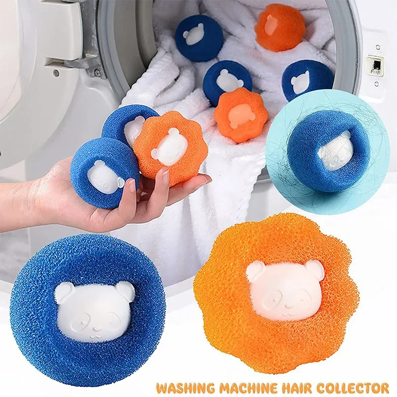 12Pcs   Laundry Balls Pet Hair Remover Reusable Washing Machine Lint Catcher Clothes Fluff Fur Cleaner Home Cleaning Tools