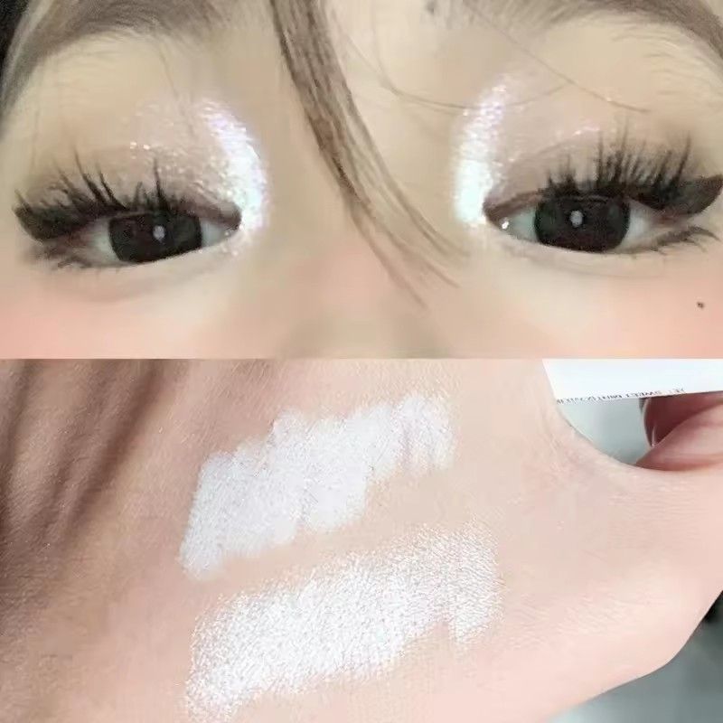 1PC Shimmering Stick Pearlescent Eyeshadow Stick Glitter White Eyeliner Lying Silkworm Pen Silver Highlighter Pen B2-1054