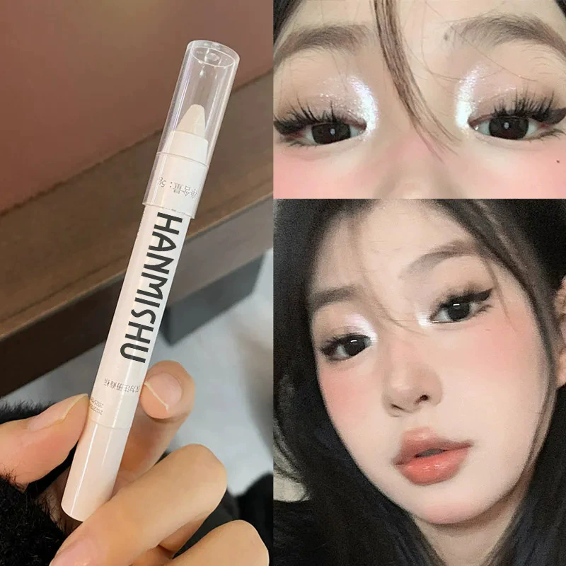 1PC Shimmering Stick Pearlescent Eyeshadow Stick Glitter White Eyeliner Lying Silkworm Pen Silver Highlighter Pen B2-1054