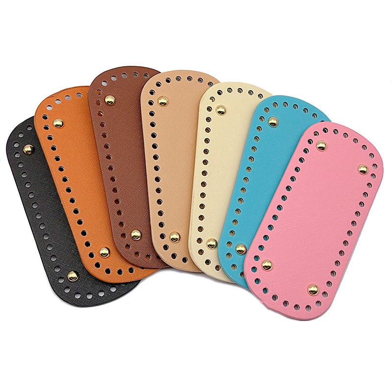 Bag accessories crochet cloth thread weaving handbag handmade yarn oval leather bottom plateC- 598