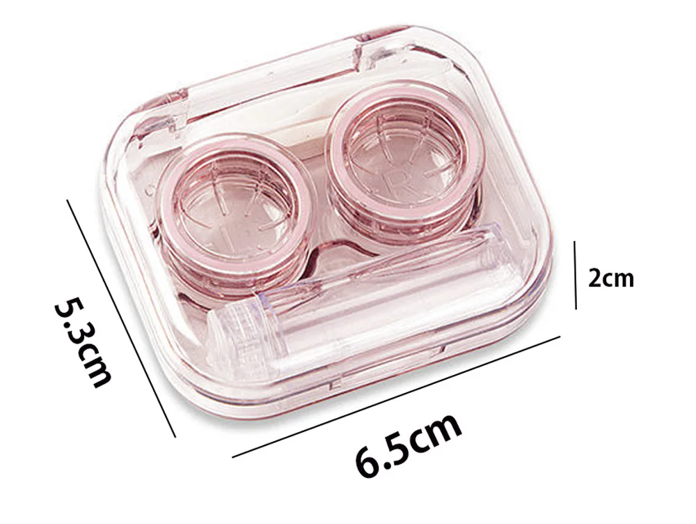 1pc Contact Lens Case, Minimalistic Pure Colour Eye Lenses Container,  Contact Lens Container Soak Storage Kit For Travel & Home C-306