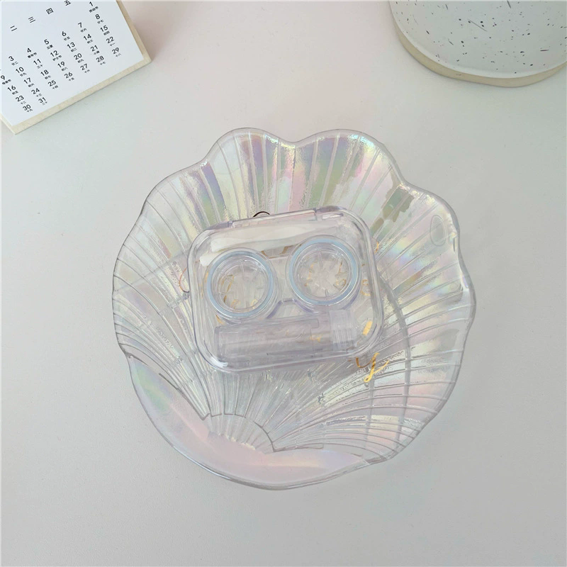 1pc Contact Lens Case, Minimalistic Pure Colour Eye Lenses Container,  Contact Lens Container Soak Storage Kit For Travel & Home C-306