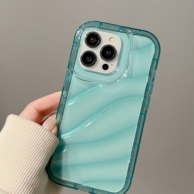 Luxury Water Wavy Pattern Case For Iphone 11 Cover Iphone 14 13 Pro Max 12 XR 7 8 Plus X Xs SE 6s14Promax 13promax Silicon Funda