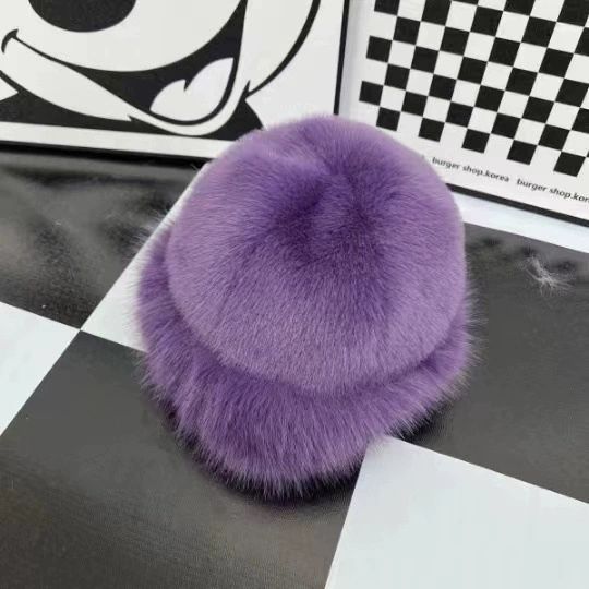 New Fluffy Fur Bucket Hat For Women Plush Fisherman Hat Warm Women's Winter Hat Thicken Cold Snowy Day Panama Cap Chrismas Gifts