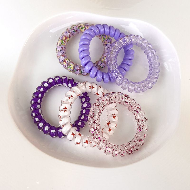 6PCS/Set Candy Colors Elastic Hair Bands Solid Color Women Girls Cute Scrunchies Hair Rope Ties Hair Accessoires Ponytail Holder
