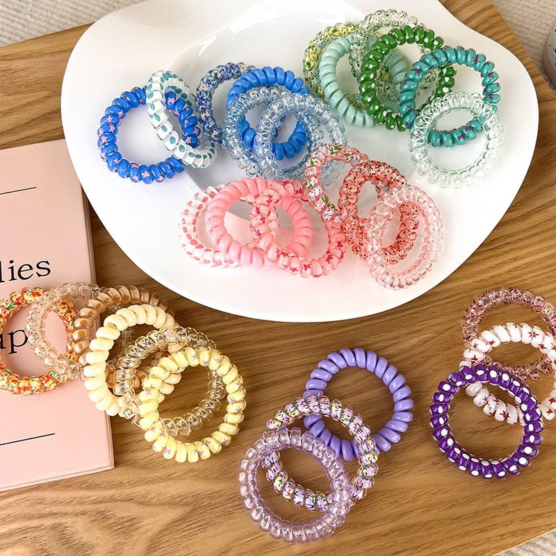 6PCS/Set Candy Colors Elastic Hair Bands Solid Color Women Girls Cute Scrunchies Hair Rope Ties Hair Accessoires Ponytail Holder