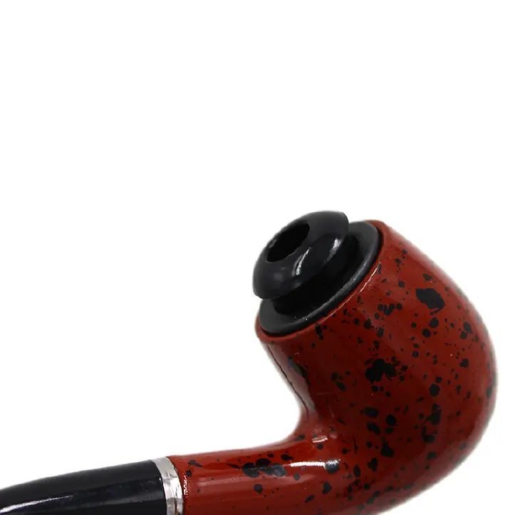Smoking Set Ebony Pipe Handmade Brown Pipe Wood Pipe Classic Bend E-1188