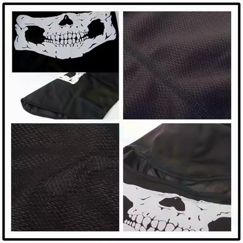Bicycle Balaclava Full Face Mask Skull Print Motorcycle Full Face Mask Windproof Skiing Head Neck Warmer Bicycle Helmet Liner 
 FZ-479