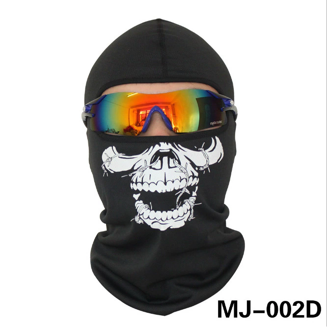 Bicycle Balaclava Full Face Mask Skull Print Motorcycle Full Face Mask Windproof Skiing Head Neck Warmer Bicycle Helmet Liner 
 FZ-479